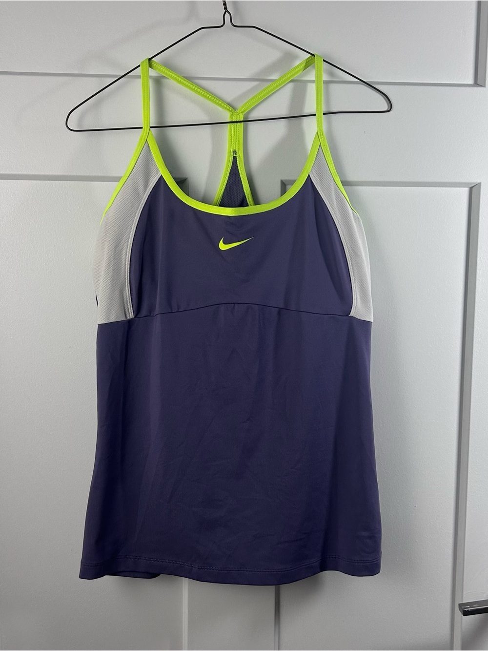 Y2K Nike purple and greentank 2000s top